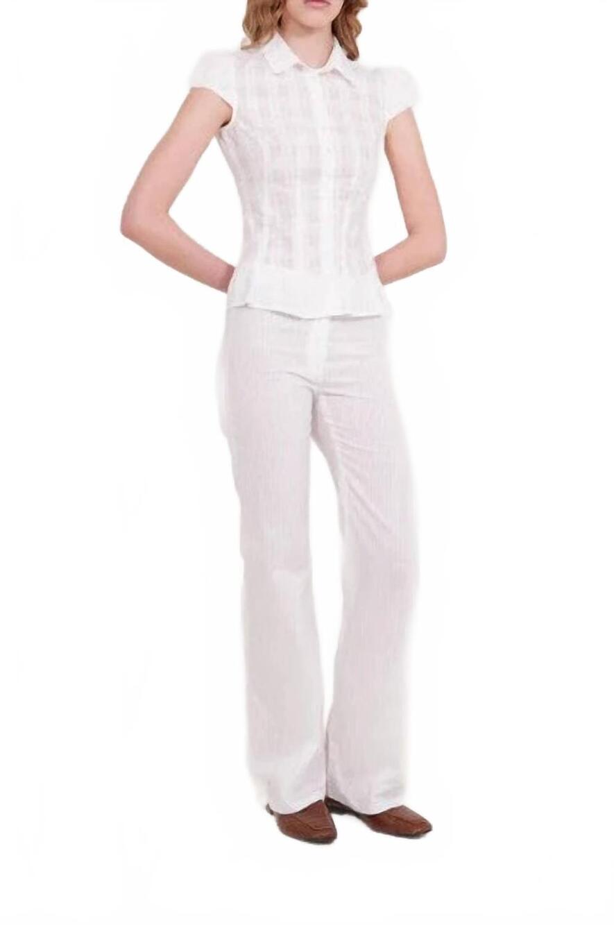 NEW ALFIE abby puff sleeve shirt in white